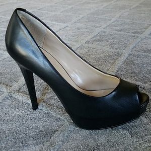 Guess black platform heels